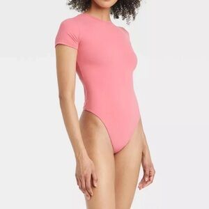 Women's Luxury Collection 4-Way Stretch Short Sleeve Bodysuit - Auden™ Coral NEW